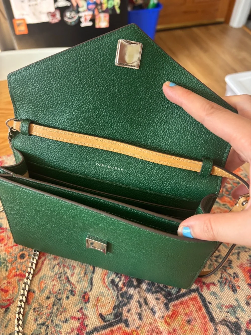 Tory Burch pebble envelope chain mini bag